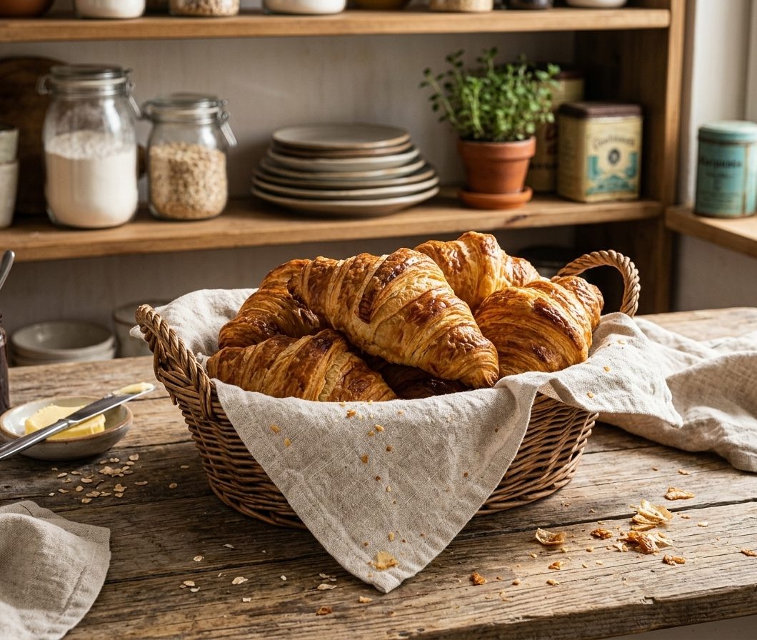 Classic Buttery Croissants