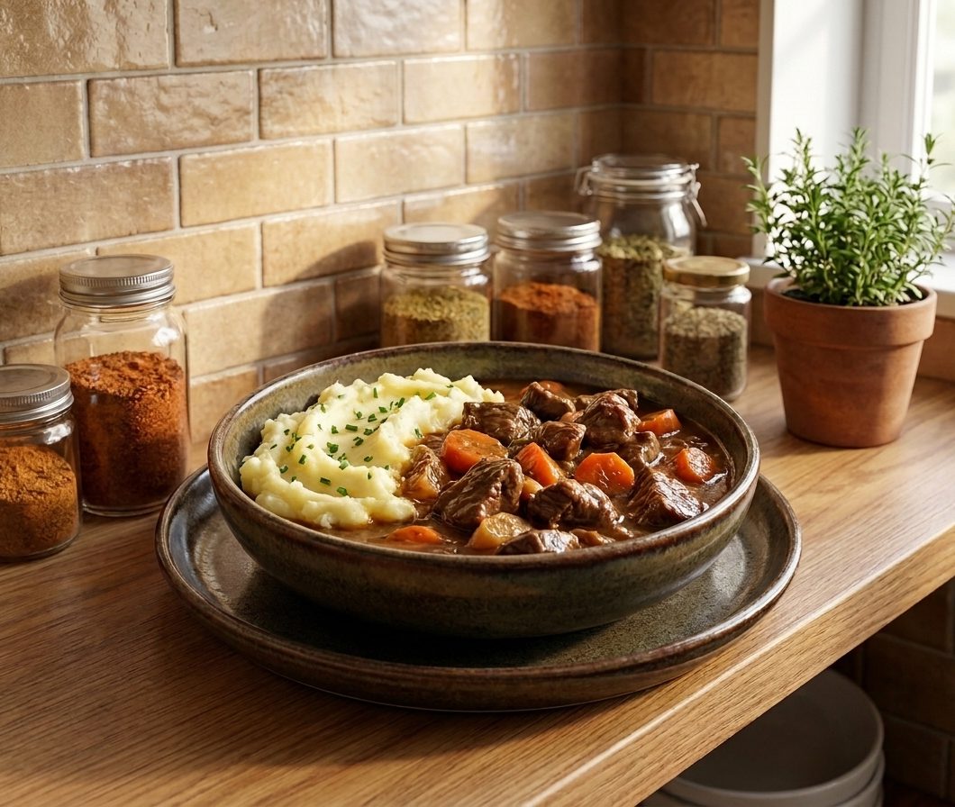 Healthy Beef Stew With Mashed Potatoes