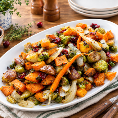 Healthy Roasted Vegetables with Cranberries & Herbs