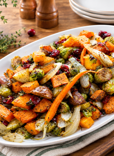 Healthy Roasted Vegetables with Cranberries & Herbs 