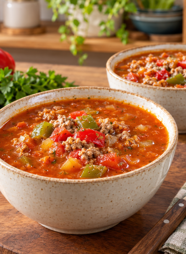 Keto Stuffed Pepper Soup