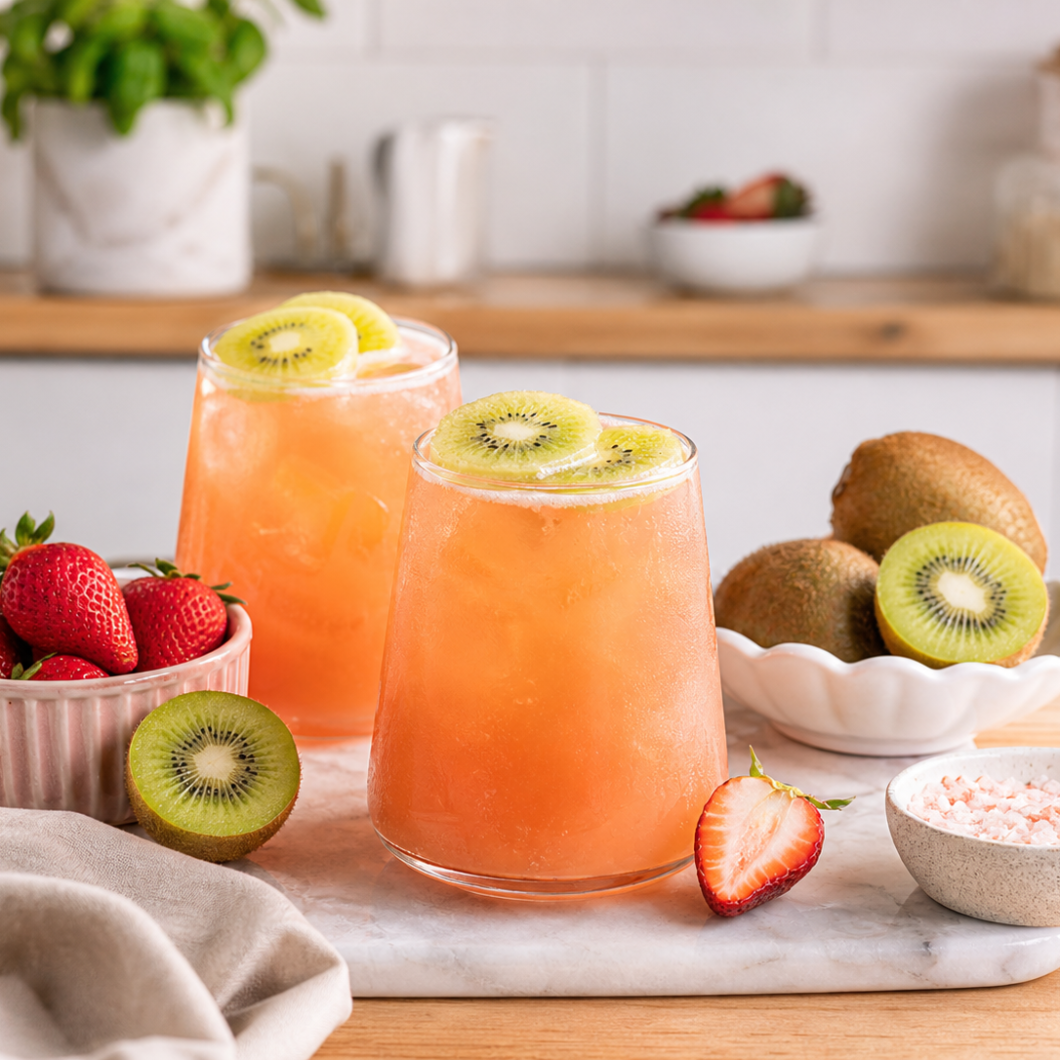 Healthy Strawberry Kiwi Cortisol Cocktail