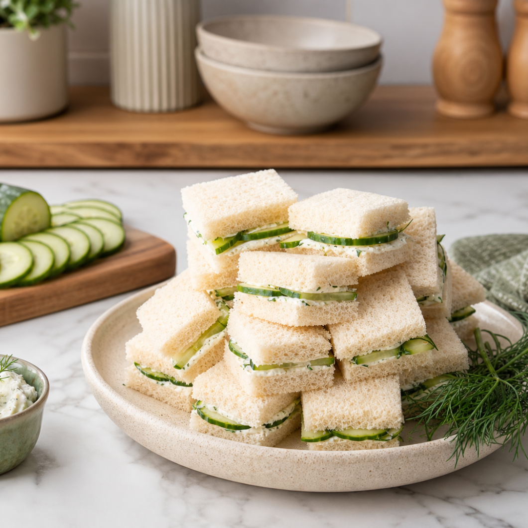 Healthy Cucumber Tea Sandwich