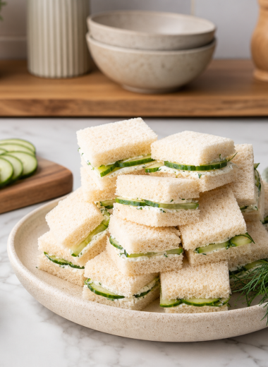 Healthy Cucumber Tea Sandwich