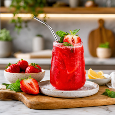 Healthy Fresh Strawberry Juice