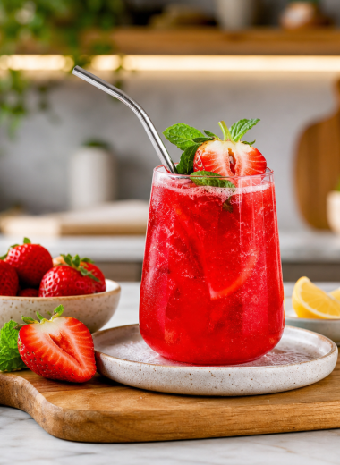 Healthy Fresh Strawberry Juice