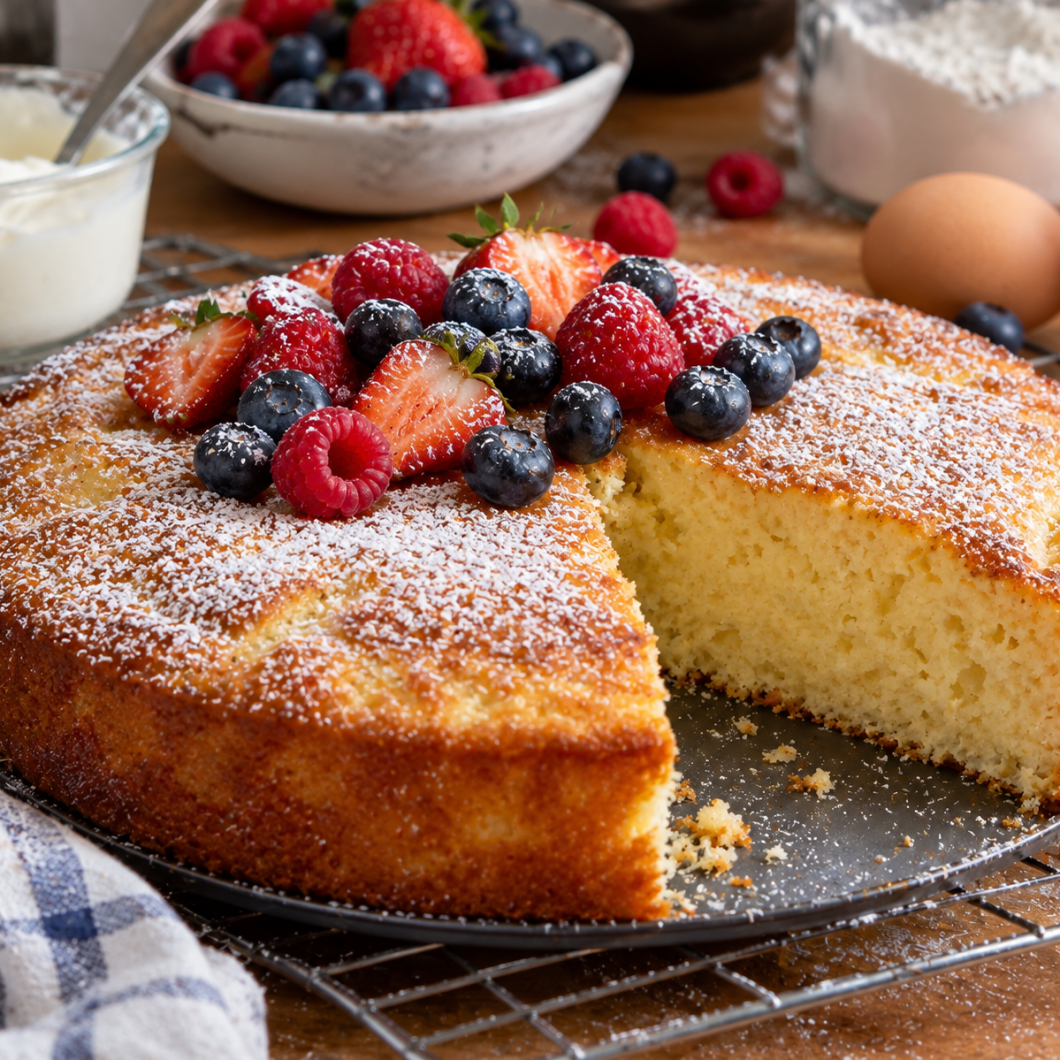 3- Ingredients Healthy Greek Yogurt Dessert Cake