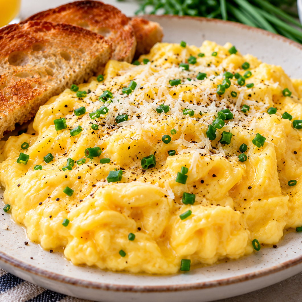 Healthy Creamy Soft Scrambled Eggs